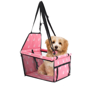 SOGA Waterproof Pet Booster Car Seat Breathable Mesh Safety Travel Portable Dog Carrier Bag Pink CarPetBag013PNK AU DEPOT - AU DEPOT