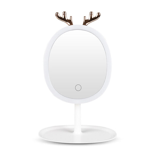 SOGA White Antler LED Light Makeup Mirror Tabletop Vanity Home Decor, Home, Bathroom, Bathroom Accessories, Bathroom Storage, ,  - AU DEPOT 1