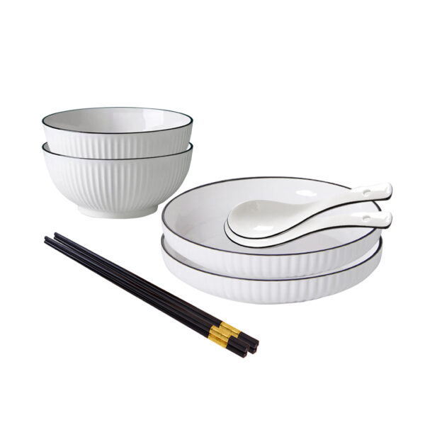 SOGA White Japanese Style Ceramic Dinnerware Crockery Soup Bowl Plate Server Kitchen Home Decor Set of 4, Kitchenware, Table Top, Dinnerware, Bowl, ,  - AU DEPOT 1