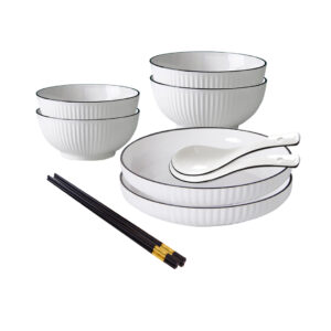 SOGA White Japanese Style Ceramic Dinnerware Crockery Soup Bowl Plate Server Kitchen Home Decor Set of 6 Bowl BowlG003 AU DEPOT Bowl - AU DEPOT