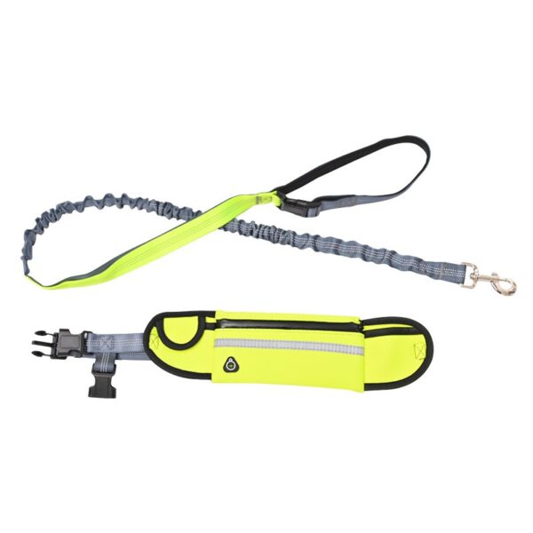 SOGA Yellow Adjustable Hands-Free Pet Leash Bag Dog Lead Walking Running Jogging Pet Essentials, Pets, Dog, Pet Accessories, Dog Collars, ,  - AU DEPOT 1