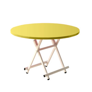 SOGA Yellow Dining Table Portable Round Surface Space Saving Folding Desk Home Decor TableRD725 AU DEPOT - AU DEPOT