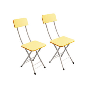 SOGA Yellow Foldable Chair Space Saving Lightweight Portable Stylish Seat Home Decor ChairAS715 AU DEPOT - AU DEPOT