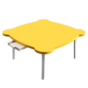 SOGA Yellow Minimalist Cat Ear Portable Floor Table Small Space-Saving Mini Desk Home Decor, Desks & Computer Tables, , , , ,  - AU DEPOT 1