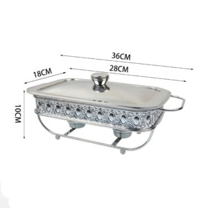 Soga 1.5L Lace Edge Dining Stove Silver Color Portable Dining Cooking Appliance for Kitchen Essential, Furniture | Kitchen & Dining Room Furniture| Buffets, Sideboards & Kitchen Islands, , , , ,  - AU DEPOT 2