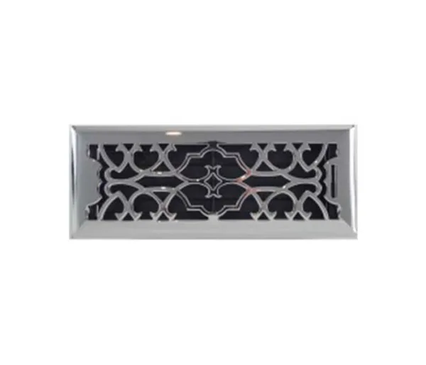 VICTORIAN FLR REG 300X100 CHROME - FGH3010CHM - Heritage - Metal Floor Registers - Grilles & Diffusers - Components