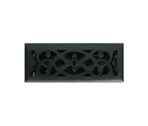 VICTORIAN FLR REG 300X100 MATT BLACK FGH3010MB Heritage Metal Floor Registers Grilles Diffusers Components AU DEPOT - AU DEPOT