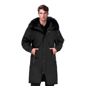 abbee Black 2XL Winter Fur Hooded Thick Overcoat Jacket Stylish Lightweight Quilted Warm Puffer Coat DJ 998C AU DEPOT - AU DEPOT