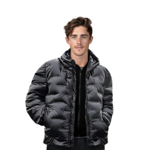 abbee Black 2XL Winter Hooded Glossy Down Jacket Stylish Lightweight Quilted Warm Puffer Coat DJ 9800C AU DEPOT - AU DEPOT