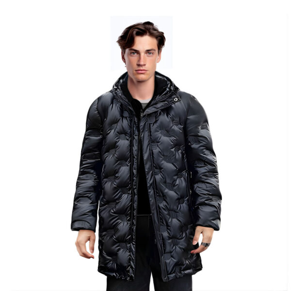 abbee Black 2XL Winter Hooded Glossy Overcoat Long Jacket Stylish Lightweight Quilted Warm Puffer Coat, Apparel & Footwear, Apparel, Coats & Jackets, , ,  - AU DEPOT 1