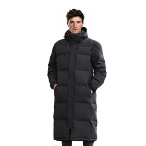 abbee Black 2XL Winter Hooded Overcoat Long Jacket Stylish Lightweight Quilted Warm Puffer Coat DJ 659G AU DEPOT - AU DEPOT