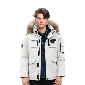 abbee White 2XL Winter Fur Hooded Down Jacket Stylish Lightweight Quilted Warm Puffer Coat, Apparel & Footwear, Apparel, Coats & Jackets, , ,  - AU DEPOT 1