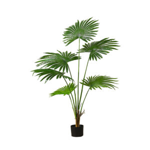 SOGA 120cm Artificial Natural Green Fan Palm Tree Fake Tropical Indoor Plant Home Office Decor APlantSKS1267 AU DEPOT - AU DEPOT