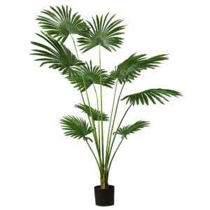 SOGA 180cm Artificial Natural Green Fan Palm Tree Fake Tropical Indoor Plant Home Office Decor APlantSKS18010 AU DEPOT - AU DEPOT