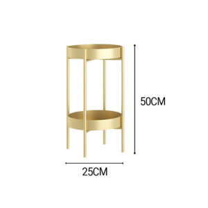 SOGA 2 Layer 50cm Gold Metal Plant Stand Flower Pot Holder Corner Shelving Rack Indoor Display, Home & Living, Home Decor, Indoor Pots, Planters and Plant Stands, , ,  - AU DEPOT 2