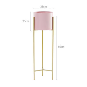 SOGA 2 Layer 60cm Gold Metal Plant Stand with Pink Flower Pot Holder Corner Shelving Rack Indoor Display, Home & Living, Home Decor, Indoor Pots, Planters and Plant Stands, , ,  - AU DEPOT 2