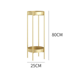 SOGA 2 Layer 80cm Gold Metal Plant Stand Flower Pot Holder Corner Shelving Rack Indoor Display, Home & Living, Home Decor, Indoor Pots, Planters and Plant Stands, , ,  - AU DEPOT 2