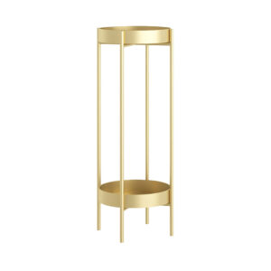 SOGA 2 Layer 80cm Gold Metal Plant Stand Flower Pot Holder Corner Shelving Rack Indoor Display FPotH80GLD AU DEPOT - AU DEPOT