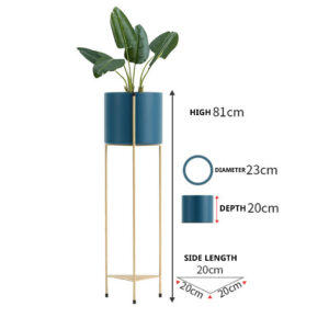 SOGA 2 Layer 81cm Gold Metal Plant Stand with Blue Flower Pot Holder Corner Shelving Rack Indoor Display, Home & Living, Home Decor, Indoor Pots, Planters and Plant Stands, , ,  - AU DEPOT 2