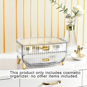 SOGA 2X 2 Tier Transparent Multifunctional Countertop Cosmetic Storage Makeup Skincare Holder Jewelry Cabinet Bathroom Desk Drawer Vanity Organiser, Home, Bathroom, Bathroom Accessories, Bathroom Storage, ,  - AU DEPOT 2