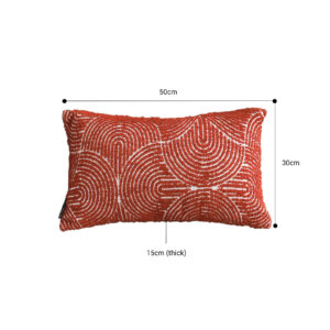 SOGA 2X 30cm Cinnabar Pillow Perfect Burnt Indoor/Outdoor Corded Throw Orange Set Lumbar Throw Pillow, Furniture, Living Room Furniture, Occasional Chairs, , ,  - AU DEPOT 2