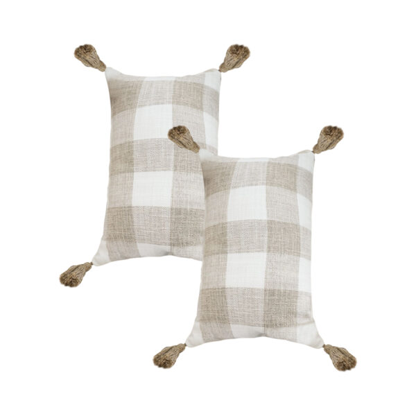 SOGA 2X 35CM Pillow Lumbar Cover Decorative Plaid Farmhouse Cushion Throw Pillow, Furniture, Living Room Furniture, Occasional Chairs, , ,  - AU DEPOT 1