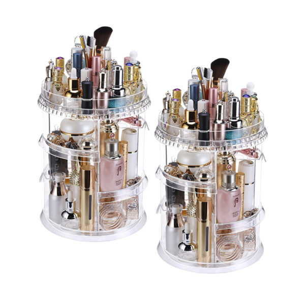 SOGA 2X 360 Degree Rotating Makeup Organiser Cosmetics Holder Display Stand Skincare Home Decor, Home, Bathroom, Bathroom Accessories, Bathroom Storage, ,  - AU DEPOT 1