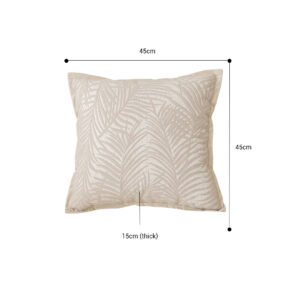 SOGA 2X 45cm Elegant Palm Leaf Texture & Jacquard Square Throw Pillow, Furniture, Living Room Furniture, Occasional Chairs, , ,  - AU DEPOT 2