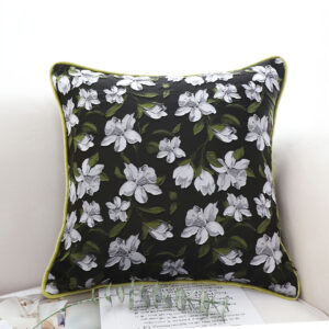 SOGA 2X 45cm Subtle Foliage Green Pillow Subtle Orchid Blossom Square Throw Pillow, Furniture, Living Room Furniture, Occasional Chairs, , ,  - AU DEPOT 2