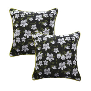 SOGA 2X 45cm Subtle Foliage Green Pillow Subtle Orchid Blossom Square Throw Pillow FrenchCushion256X2 AU DEPOT - AU DEPOT