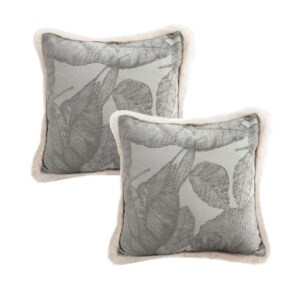 SOGA 2X 45cm Wabi sabi Raised Embroidery Leaf Square Throw Pillow FrenchCushion260X2 AU DEPOT - AU DEPOT