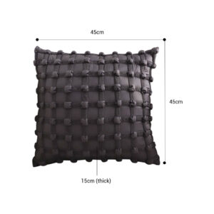 SOGA 2X 50cm Black Medieval-style Puff Rivet Square Product Throw Pillow, Furniture, Living Room Furniture, Occasional Chairs, , ,  - AU DEPOT 2