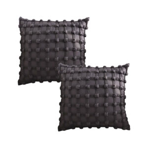 SOGA 2X 50cm Black Medieval-style Puff Rivet Square Product Throw Pillow, Furniture, Living Room Furniture, Occasional Chairs, , ,  - AU DEPOT 1