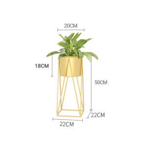 SOGA 2X 50cm Gold Metal Plant Stand with Gold Flower Pot Holder Corner Shelving Rack Indoor Display, Home & Living, Home Decor, Indoor Pots, Planters and Plant Stands, , ,  - AU DEPOT 2