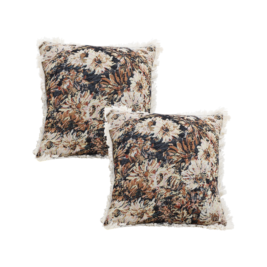 SOGA 2X 50cm Vintage Oil Painting Color Raised Embroidery Empress Flower Throw Pillow - - FrenchCushion209X2 1 - AU DEPOT SOGA 2X 50cm Vintage Oil Painting Color Raised Embroidery Empress Flower Throw Pillow, Furniture, Living Room Furniture, Occasional Chairs, , ,  - AU DEPOT 1