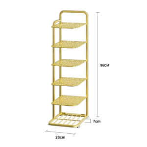 SOGA 2X 6 Tier Gold Plated Metal Shoe Organizer Space Saving Portable Footwear Storage ShelfSOGA 6 Tier Gold Metal Shoe Organizer, Furniture, Storage & Shelving, Shoe Storage, , ,  - AU DEPOT 6