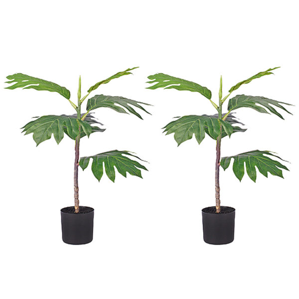 SOGA 2X 60cm Artificial Natural Green Split-Leaf Philodendron Tree Fake Tropical Indoor Plant Home Office Decor, Home & Living, Home Decor, Artificial Plants, , ,  - AU DEPOT 1