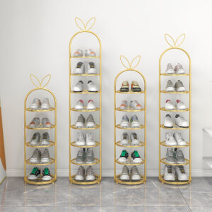 SOGA 2X 7 Tier Bunny Ears Shape Gold Plated Metal Shoe Organizer Space Saving Portable Footwear Storage Shelf, Furniture, Storage & Shelving, Shoe Storage, , ,  - AU DEPOT 4