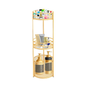 SOGA 3 Tier Bathroom Freestanding Storage Shelf Multifunctional Display Rack Organiser with Basket Bathroom Storage FPotZWJ15 AU DEPOT Bathroom Storage - AU DEPOT