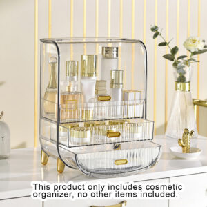 SOGA 3 Tier Transparent Multifunctional Countertop Cosmetic Storage Makeup Perfume Skincare Display Stand Shelf Drawer Type Organiser, Home, Bathroom, Bathroom Accessories, Bathroom Storage, ,  - AU DEPOT 2