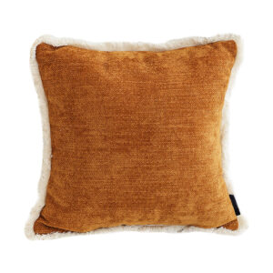 SOGA 45cm Home Aesthetic Chenille Texture Tassel Square Sunset Orange Throw Pillow FrenchCushion247 AU DEPOT - AU DEPOT