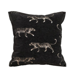 SOGA 45cm Light Luxury Vintage Leopard Print Square Black Throw Pillow FrenchCushion253 AU DEPOT - AU DEPOT