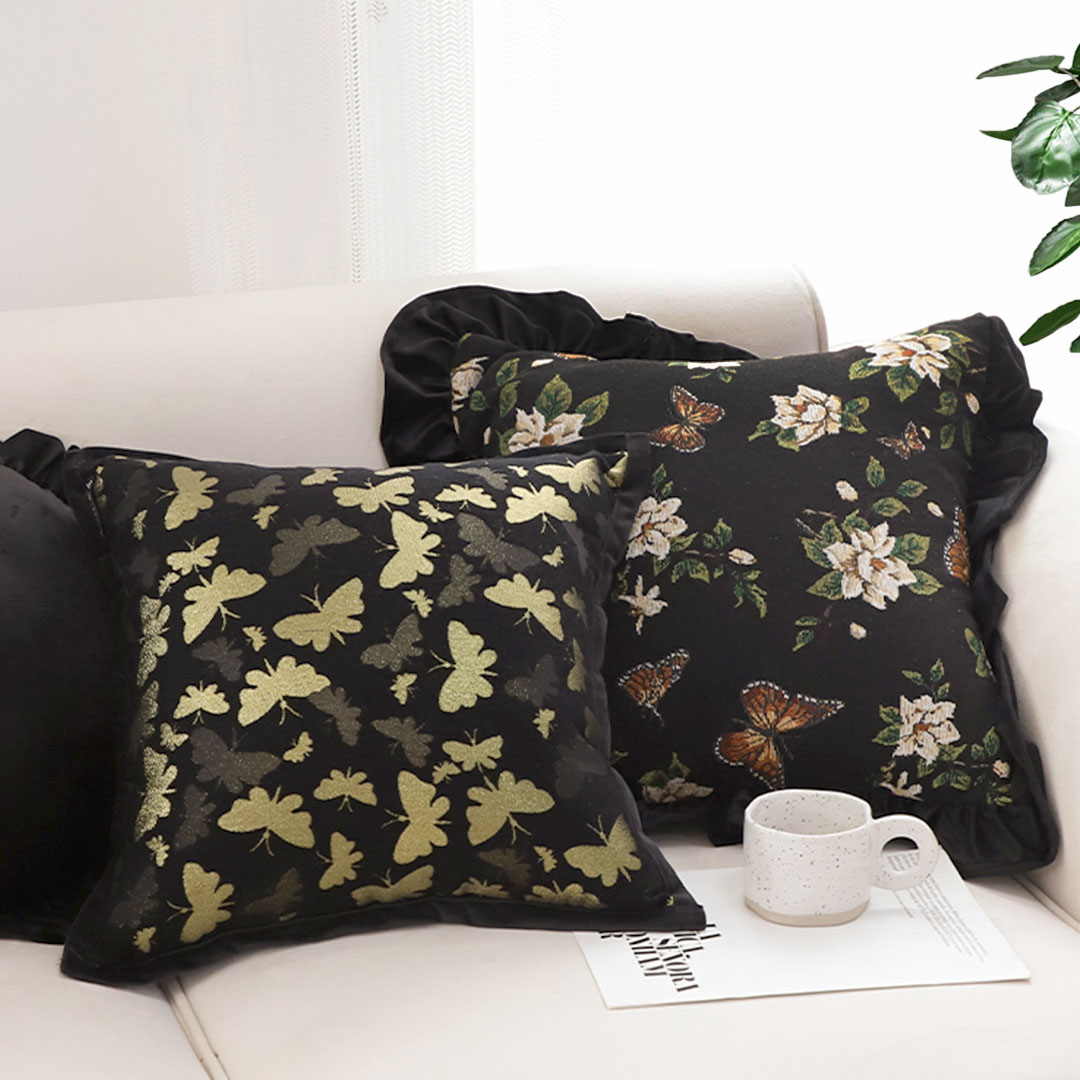 SOGA 45cm Vintage Butterfly with Covers Case Decorative Decor Monarch Floral Throw Pillow, Furniture, Living Room Furniture, Occasional Chairs, , ,  - AU DEPOT 6