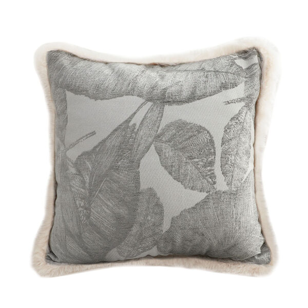 SOGA 45cm Wabi-sabi Raised Embroidery Leaf & Square Throw Pillow, Furniture, Living Room Furniture, Occasional Chairs, , ,  - AU DEPOT 1