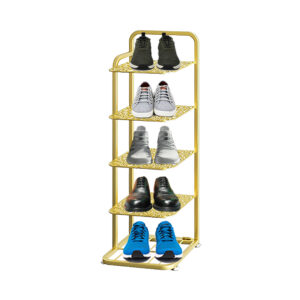 SOGA 5 Tier Gold Plated Metal Shoe Organizer Space Saving Portable Footwear Storage Shelf FPotXJ12 AU DEPOT - AU DEPOT