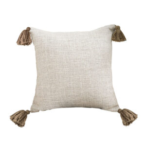 SOGA 50cm Beige Pillow Textured Throw Cover Luxurious Rib Knit Ribbed Cotton Throw Pillow FrenchCushion203 AU DEPOT - AU DEPOT