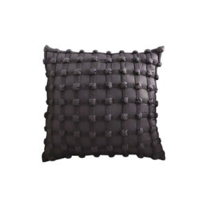 SOGA 50cm Black Medieval style Puff Rivet Square Product Throw Pillow FrenchCushion214 AU DEPOT - AU DEPOT