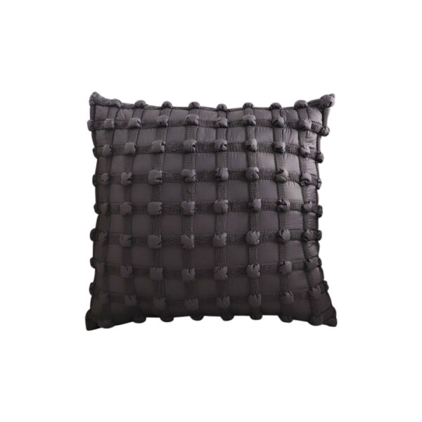 SOGA 50cm Black Medieval-style Puff Rivet Square Product Throw Pillow, High resilience foam seating with sleek design, , , , ,  - AU DEPOT 1