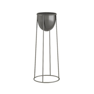 SOGA 50cm Round Wire Metal Flower Pot Stand with Black Flowerpot Holder Rack Display FPotH52RoundBLK AU DEPOT - AU DEPOT