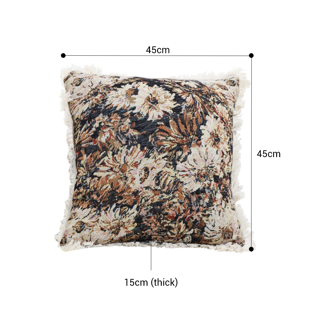 SOGA 50cm Vintage Oil Painting Color Raised Embroidery Empress Flower Throw Pillow, Furniture, Living Room Furniture, Occasional Chairs, , ,  - AU DEPOT 2